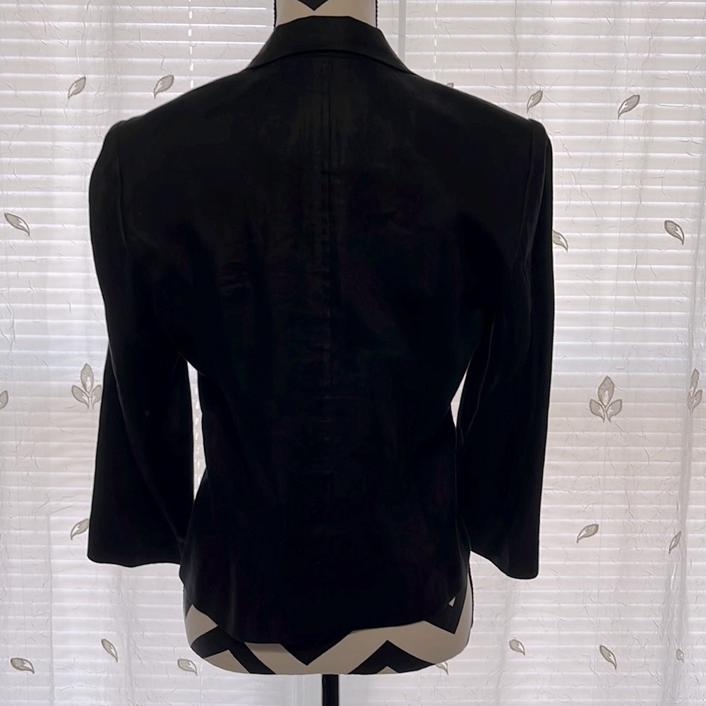 Worthington Linen Black Blazer Size 10 - Picture 2 of 6